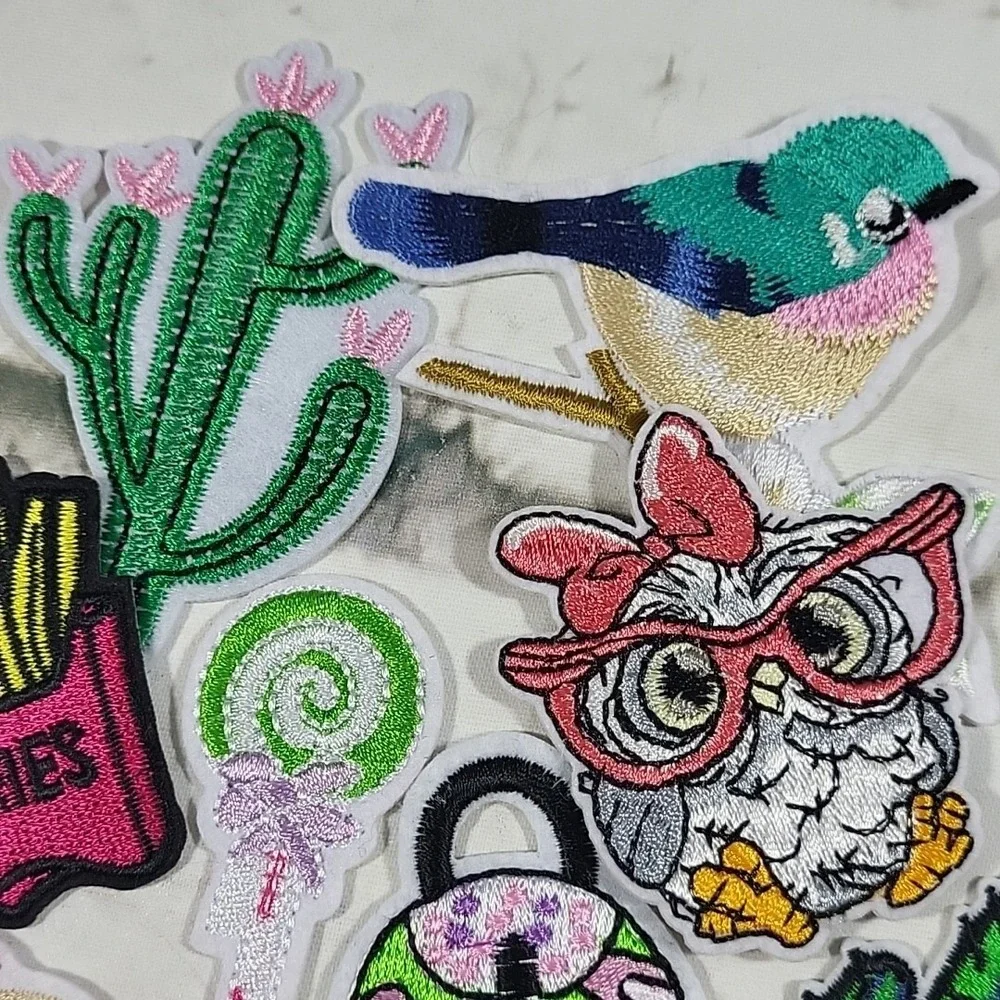 Iron-On‎ Patches Sewing Craft Embellishment Lot Cute Critters Cactus Pandas